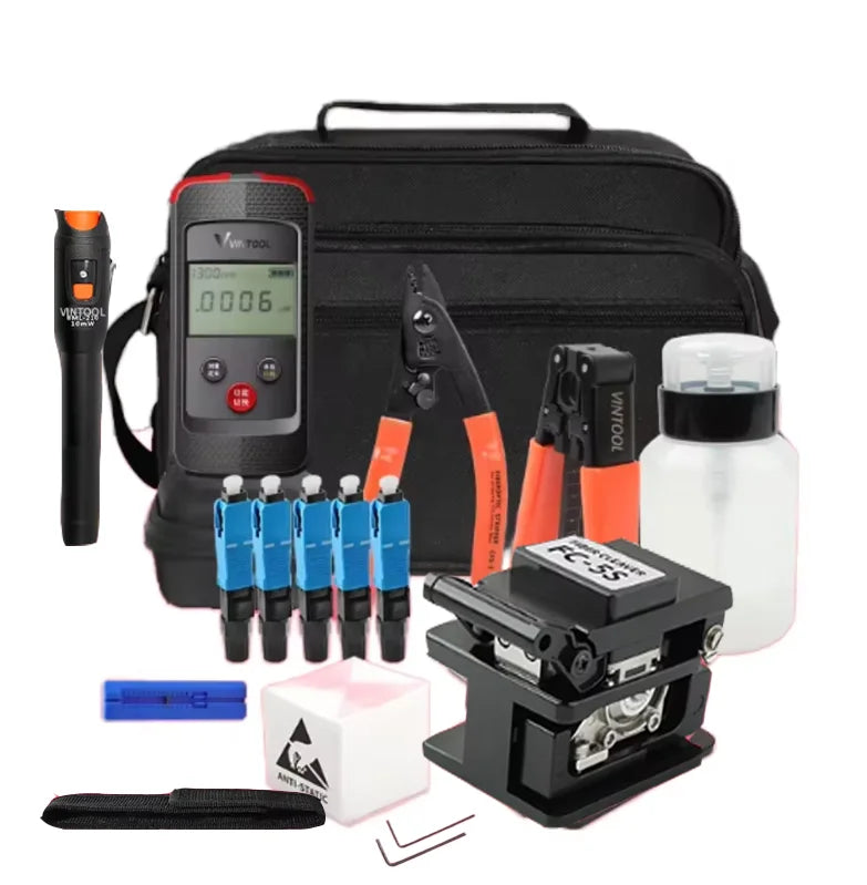 VINTOOL FTTH Tools Kit Fiber Optic Power Meter Visual Fault Locator Compatible fibre optique fiber optic equipment fibre cleave