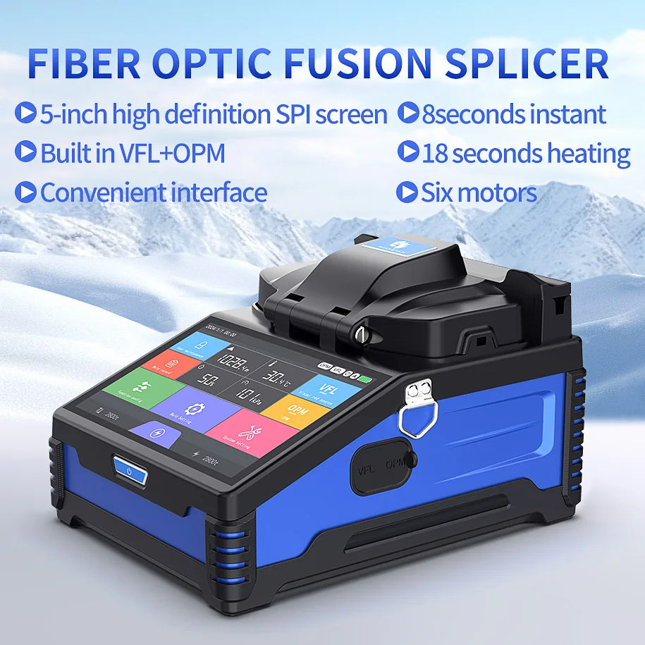 K3S optic fiber fusion splicer 6 motor splicing machine fiber optic splicer soudeuse fibre optique fusionadora de fibra optica