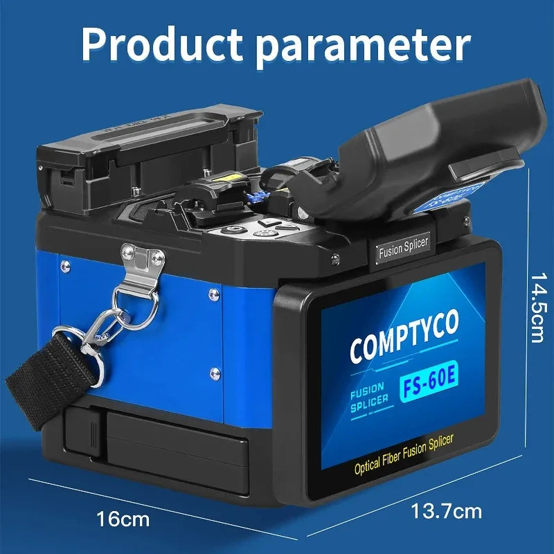 COMPTYCO FS-60E épisseuse de Fusion de fibres 6 moteurs Machine thermofusible de fibres optiques fonction OPM VFL intégrée avec kit d'outils de fibres optiques