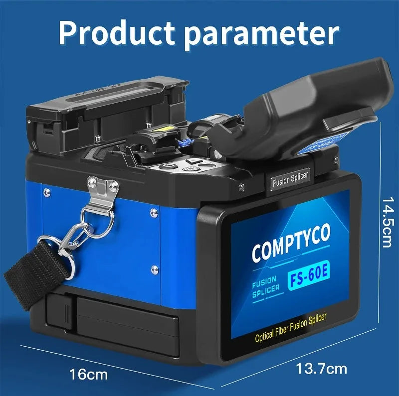 COMPTYCO FS-60E épisseuse de Fusion de fibres 6 moteurs Machine thermofusible de fibres optiques fonction OPM VFL intégrée avec kit d'outils de fibres optiques