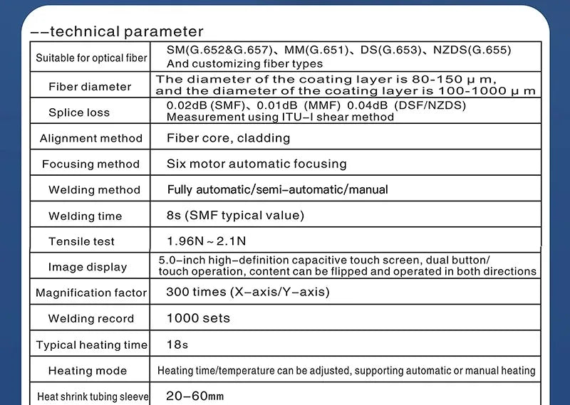 COMPTYCO A-5 épisseuse de Fusion de fibres optiques 6 moteurs multilingue SM MM noyau de fibres optiques Machine de soudage thermofusible construite dans VFL OPM