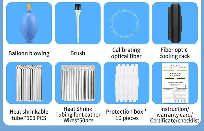COMPTYCO A-5 épisseuse de Fusion de fibres optiques 6 moteurs multilingue SM MM noyau de fibres optiques Machine de soudage thermofusible construite dans VFL OPM