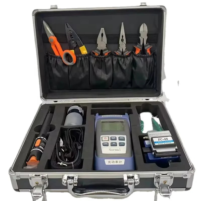 Kit De compteur De puissance optique FTTH et testeur De câble De couperet De Fiber, localisateur visuel De dénudage, Kit d'outils De Herramientas