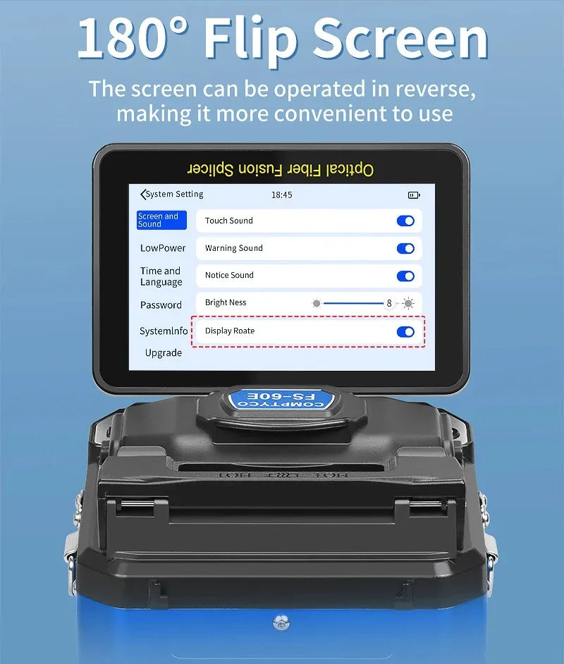 COMPTYCO FS-60E épisseuse de Fusion de fibres 6 moteurs Machine thermofusible de fibres optiques fonction OPM VFL intégrée avec kit d'outils de fibres optiques
